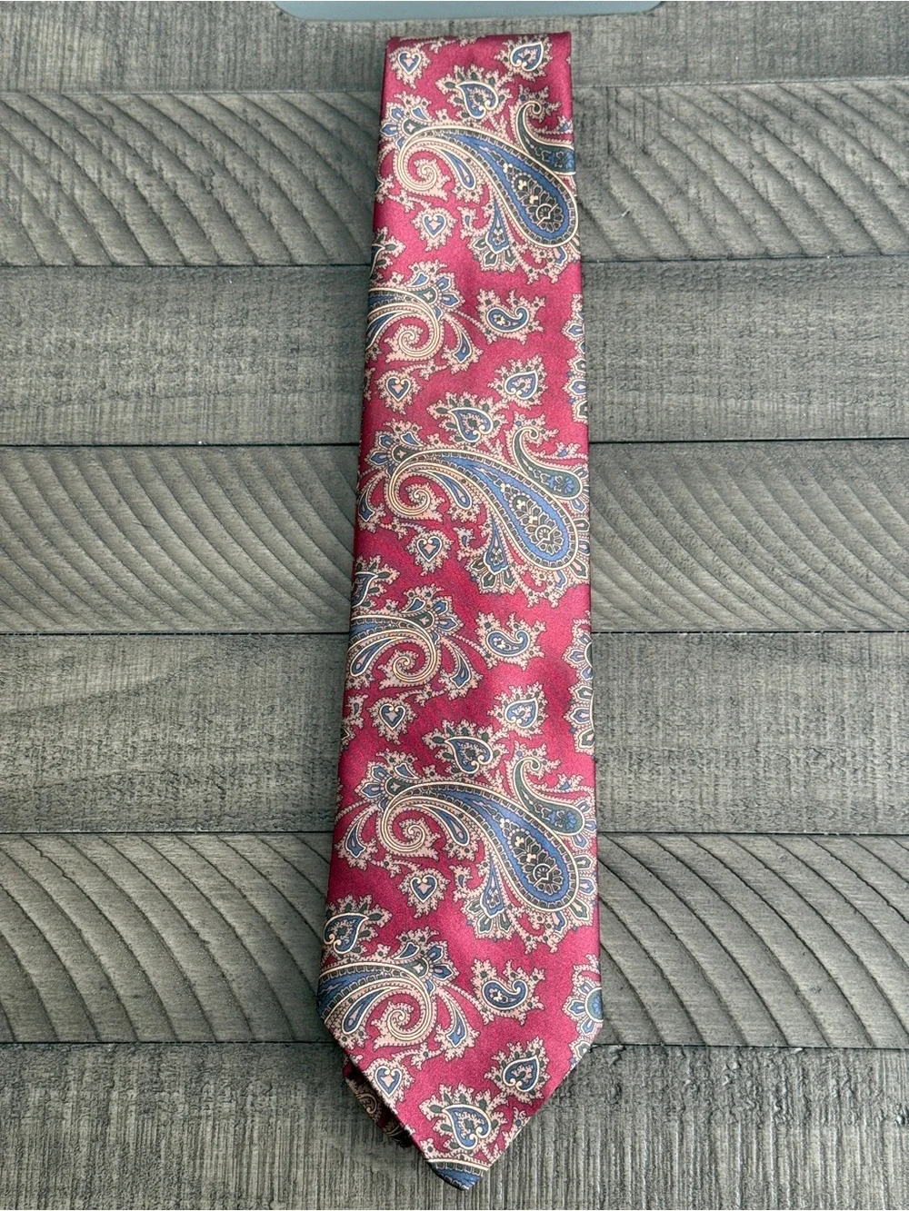 Men's Paisley Silk Tie - Pink